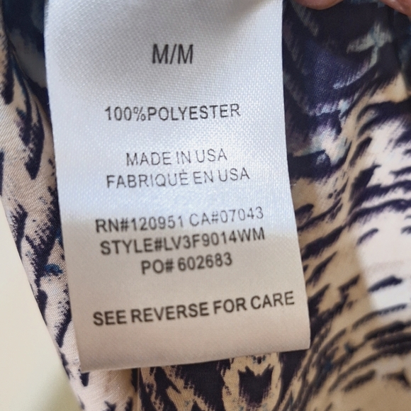 NWT Olive & Oak Medium plum combo sleeveless v-neck cross over draped hem hi-low - Picture 5 of 6